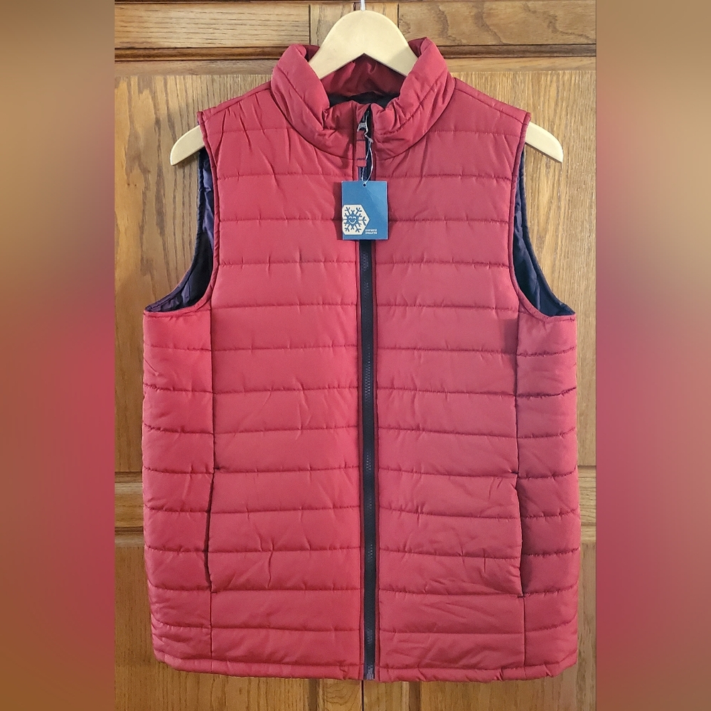 Lands' End Puffer Vest Youth XL Color: Red Orange